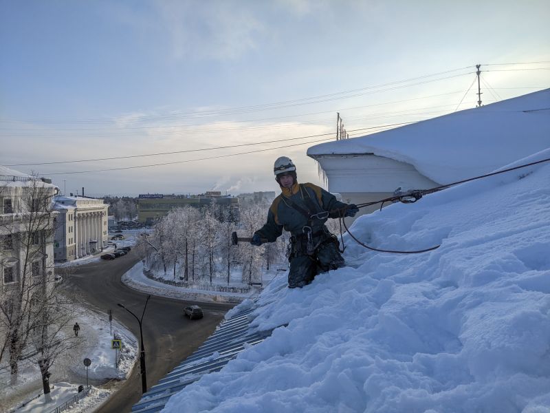 Roof with Snow Guards